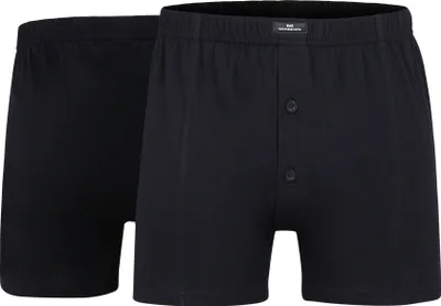 Produktbild von GÖTZBURG Herren Boxershort, Unterhose, Shorts - Baumwolle, Single Jersey, schwarz, uni, mit Eingriff, 2er Pack Größe: 2XL