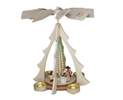 Obrázek produktu pro Stolní pyramida Vánoce dávají dárky přírodní ŠxVxH 25x32x28,5cm NOVINKA
