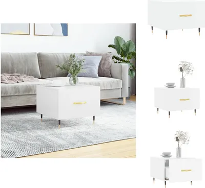 Produktbild von vidaXL Couchtisch Hochglanz-Weiß 50x50x40 cm Holzwerkstoff -  Couchtische