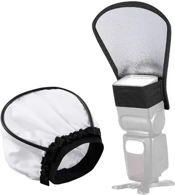 Productafbeelding van Flash Diffuser Set - Softbox Reflector - Betere Foto's Maken - Dubbelzijdig Ontwerp - 2 Stuks - Zilver Wit
