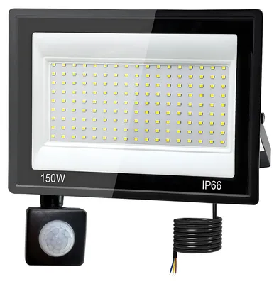 LED-Strahler 150W mit Bewegungsmelder, 15000LM, IP66, 6500K