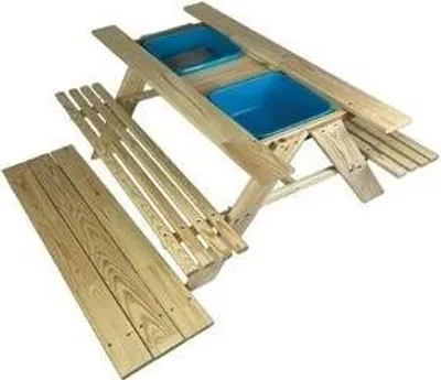 Immagine prodotto di Set da giardino in legno tavolo + 2 panchine