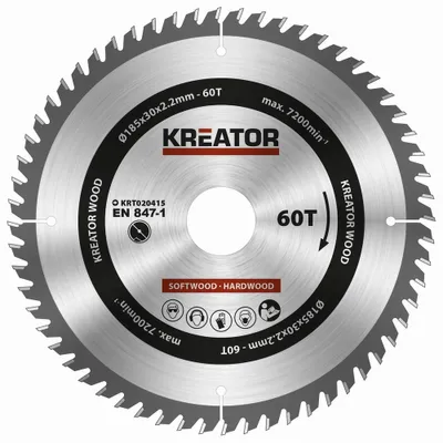 Obrázek produktu pro Pilový kotouč Ø 185 x 30 x 2,2 mm 60 zubů na dřevo + 3 redukční kroužky