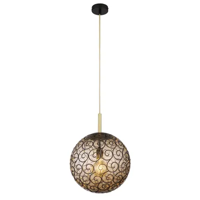 Produktbild von LED Hängeleuchte, Glaskugel goldfarben, D 35 cm