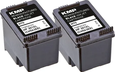 Produktbild von KMP Tintenpatrone passend für HP 301XL Black CH563EE Doublepack