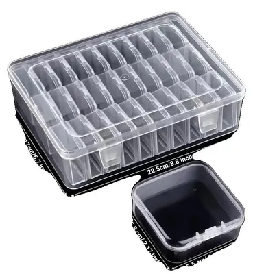 Image de Boîte de rangement, design transparent, réutilisable, 30 compartiments