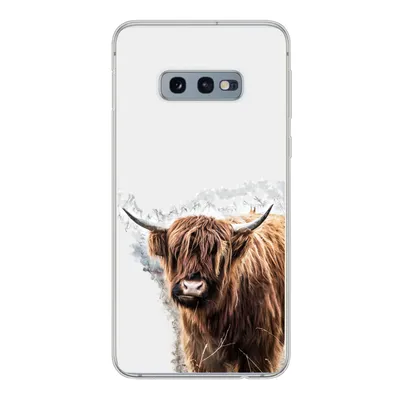 Produktbild von MuchoWow® Handyhülle Schutzhülle Hülle für Samsung Galaxy S10e Schottischer Highlander - Farbe - Grau Silikon Softcase Handy Hülle - Handy