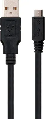 Image de Câble Ewent EC1018 USB 2.0 Type A mâle Micro USB mâle 0,5m Noir