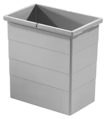 Immagine prodotto di Secchio da interno Hailo 1076129 con 2 manici, 350 x 226 x 350 mm, grigio chiaro, 24 litri