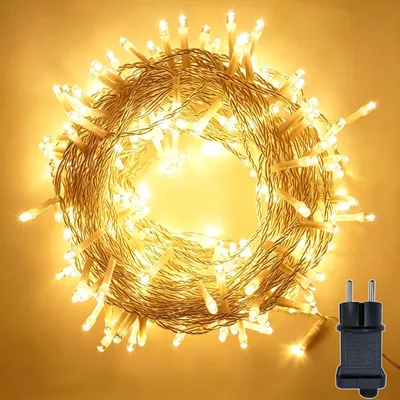 LED-Lichterkette 40 m, 320 warmweiße LEDs, 8 Modi, IP44