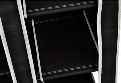 vidaXL Stoffschränke 2 Stk. Schwarz
