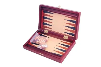 Produktbild von Edles Backgammon Tavla Brettspiel Würfelspiel Holz Neu SET Deluxe