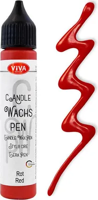 Image de VIVA DECOR Stylo de cire - rouge - Stylo de cire pour bougies
