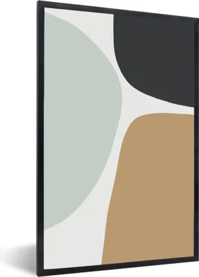 Produktbild von MuchoWow® Gerahmtes Poster Pastell - Minimalismus - Gestaltung 20x30 cm - Poster mit Schwarzem Bilderrahmen Wandposter Rahmen Foto Bilder - Drucken - Bilder Poster im Rahmen