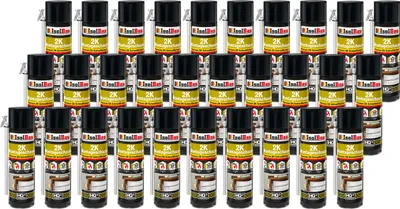 Produktbild von Isolbau 2K Montageschaum B2 Zargenschaum - 30 x 400 ml Premium PolyurethanSchnellschaum für Türen, Fenster, Dämmung & Montage