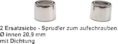 Produktbild von 2 x 2 Wasserhahn - Filter zum aufschrauben, mit Dichtung, Mischbatterie, Kunststoff,