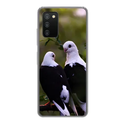 Produktbild von MuchoWow® Handyhülle Schutzhülle Hülle für Samsung Galaxy A03s Vögel - Zweig - Blätter Silikon Softcase Handy Hülle - Schutz