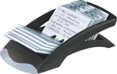 Produktbild von Adresskartei Telindex desk schwarz Packung mit 8 Stück