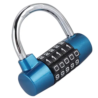 Image de Serrure à code, cadenas à code, serrure à combinaison, serrure à mot de passe, serrure à 5 chiffres, serrure à code à 5 chiffres, serrure à code pour valise