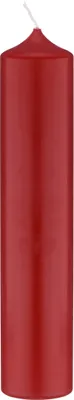 Produktbild von Festliche Kerze, Festtagskerze, Kaminkerze Rot, 200 x 60 mm (H x D)