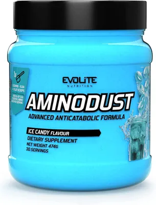 Produktbild von Evolite Nutrition Eaas Pulver “Aminodust” 474g (Eisbonbons) - Aminosäuren Komplex Hochdosiert - Muskelaufbau - Aminosäure - Mega Amino - Beta Alanin