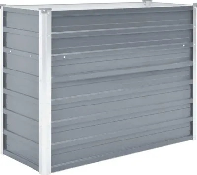 Image de Lit surélevé de jardin Acier galvanisé 100x40x77 cm Gris