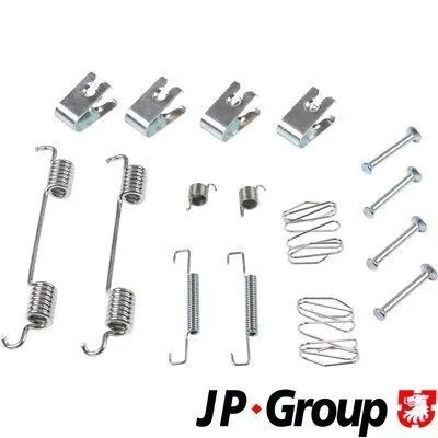 Produktbild von Zubehörsatz Feststellbremsbacken JP GROUP hinten für LAND ROVER Range Rover Sport (L320) Range Rover Sport (L494) Discovery IV (L319) Discovery III