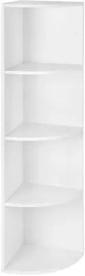 Produktbild von Famanu Eckschrank - 4 Etagen - Weiß - 30 x 30 x 130 cm