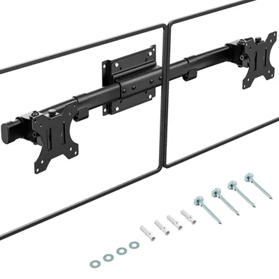 Produktbild von Dual-Monitor Adapter für 13–27 Zoll – für Monitorhalterungen (VESA 75/100), max. 10 kg/Arm, schwarz