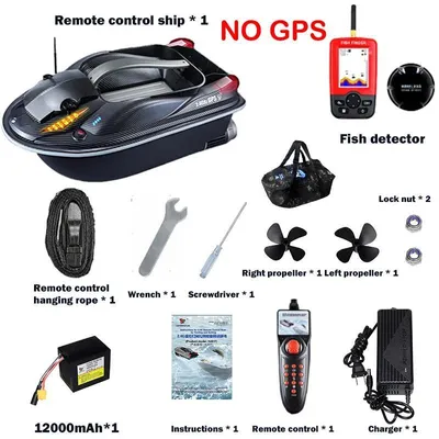 Produktbild von HJ817 Futterboot - RC Karpfen-Köderboot - Ohne GPS, 12000 mAh, Sonar/Fishfinder - 3 kg Zuladung - 500 m Reichweite - Doppelmotor - 2 h Laufzeit