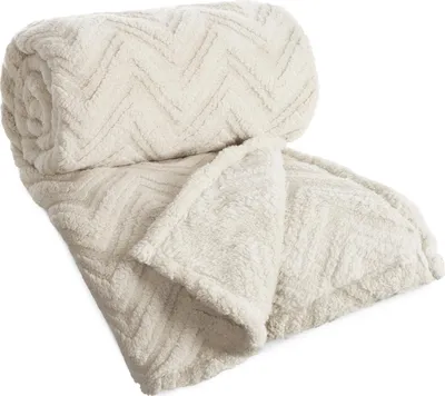 Produktbild von Wohndecke HYGGE, weiche und warme Sofadecke Beige 170x210 cm