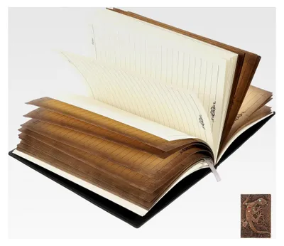 Produktbild von Geprägtes A5 Notizbuch aus Leder Tagesplaner mit robustem Hardcover für Büro, Schule und Alltag