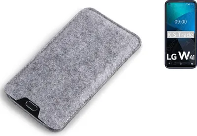 Produktbild von K-S-Trade Filz Handyhülle kompatibel mit LG Electronics W41 Schutzhülle Filztasche Filz Tasche Case Sleeve Handy Hülle Filzhülle grau