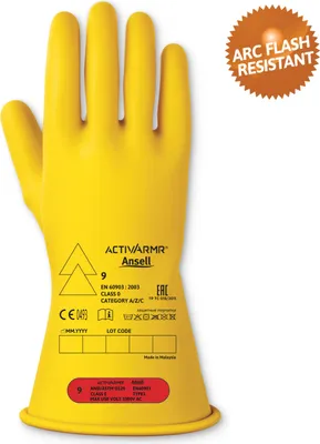 Produktbild von Elektrikerschutzhandschuh ActivArmr® RIG011Y Gr.8 gelb