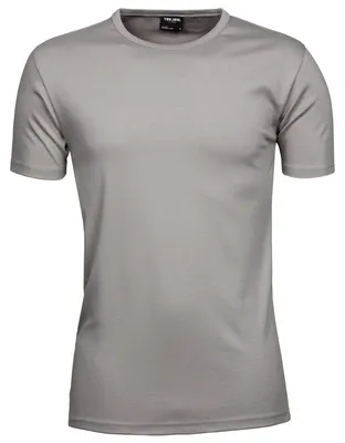 Imagen del producto de Camiseta de hombre Tee Jays, cuello redondo, manga corta, modelo FK897 (talla M), color gris piedra