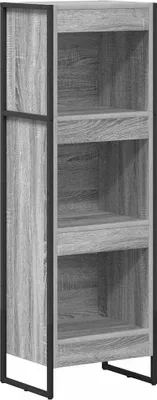 Image de Étagère bibliothèque vidaXL, 40 x 30 x 121 cm, panneaux de particules, imitation bois gris Sonoma