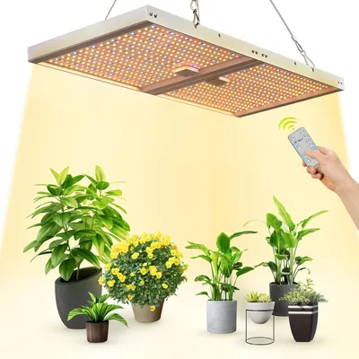 Produktbild von 120W LED Pflanzenlampe Vollspektrum 3 Lichtmodi Dimmbar Pflanzenlicht Faltbar Zimmerpflanzen Wachstumslicht mit Timer und Fernbedienung