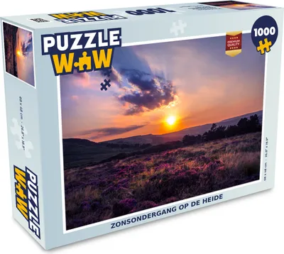 Obrázok produktu pre MuchoWow® Puzzle 1000 ks Západ slnka na vresoviskách