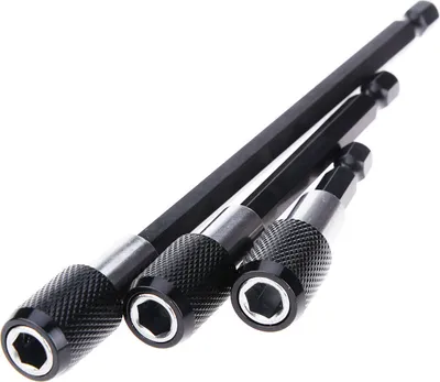 Zdjęcie produktu dla 3 szt. końcówki przedłużające do wkrętaków szybkozaciskowe 1/4 z trzpieniem sześciokątnym uchwyt wiertła magnetyczny