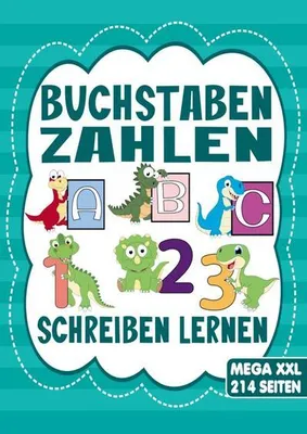 Immagine prodotto di Mein großes Dinosaurier Vorschulbuch - Buchstaben und Zahlen schreiben lernen
