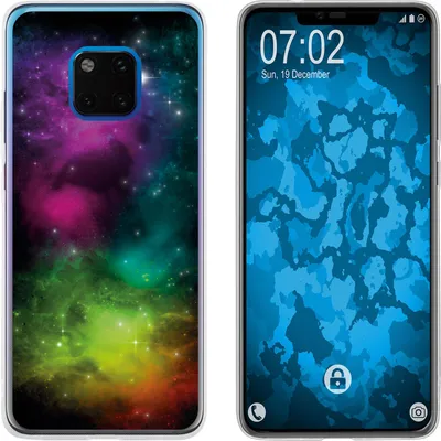 Produktbild von PhoneNatic Case kompatibel mit Huawei Mate 20 Pro Silikon-Hülle Space Starfield M7