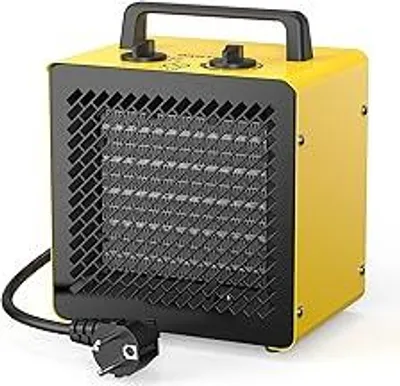 Produktbild von DAHTEC Keramik Heizlüfter 3000 Watt Klein Heizstrahler Bauheizer Bautrockner mit Thermostat & 3 Heizstufen Heizgebläse für Bad, Tisch und Innenbereich