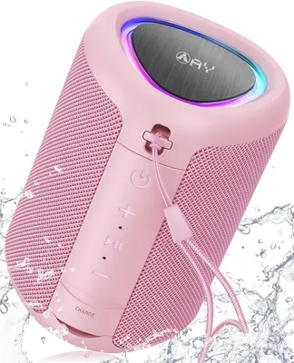 Immagine prodotto di Altoparlante Bluetooth con luce, suono potente e chiaro, IPX5, ingresso AUX e TF card, accoppiamento stereo, batteria 24 ore. Perfetto per la casa e l'esterno.