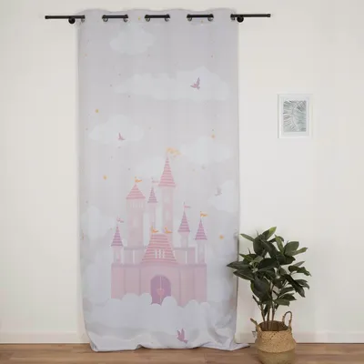 Produktbild von Verdunkelungsvorhang Märchenschloss Ösen Rosa 135x260cm