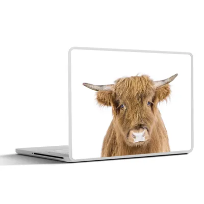 Produktbild von MuchoWow® Laptop Aufkleber Sticker Cover Schottischer Hochländer - Tiere - Braun - Natur 30x21 cm - Sticker für Laptop - Selbstklebend