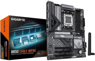 Produktbild von Mainboard GIGABYTE B850 EAGLE WIFI6E, AMD Ryzen 9000 Series, DDR5 bis 8200MHz (OC), WiFi 6E, AM5 Sockel