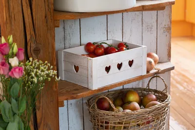 Produktbild von Vidiecky dom drevený univerzálny box srdce skladovanie víno box drevený box debna