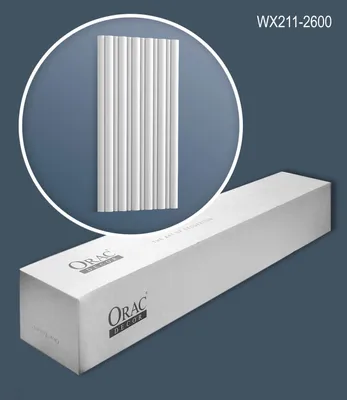 Produktbild von Orac Decor WX211-2600-box FLUTE 3D Wandpaneele 1 Karton mit 6 Paneelen | 15,6 m