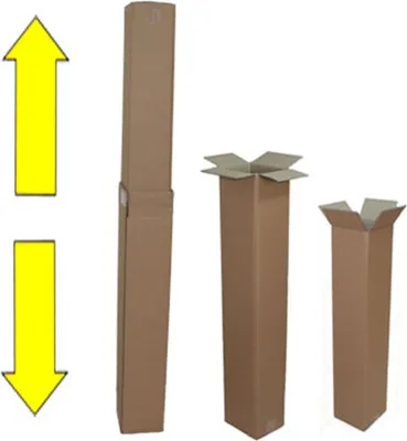 Produktbild von 10x Versandhülsen teleskopierbar bis 2050x180x150mm stufenlos verstellbar 2-wellig
