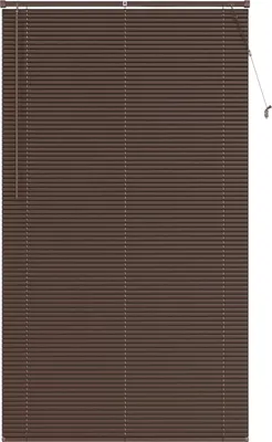 Produktbild von vidaXL Jalousie Dunkelbraun mit Muster 213 x 120 cm 25 mm PVC